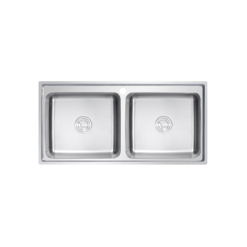 ซิงค์ล้างจาน 2 หลุม สแตนเลส  EVE ROMO 1000/500 ขนาด 1 ม.